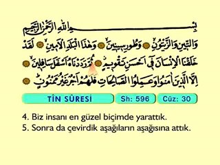 103. Tin - Arapça Okunuşlu - Mealli Kur'an-ı Kerim Hatim Seti