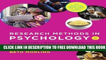 New Book Research Methods in Psychology: Evaluating a World of Information