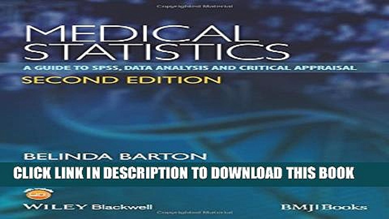 [PDF] Medical Statistics: A Guide to SPSS, Data Analysis and Critical Appraisal Full Colection