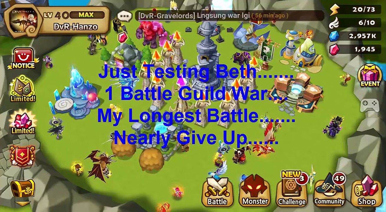 Summoners War Beth Guild Battle 1 Session