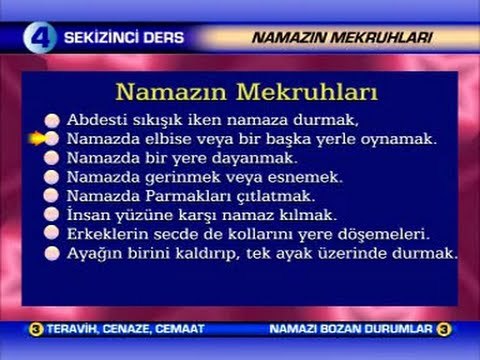 Ders 8 - Namazın Sünnetleri ve Mekruhları