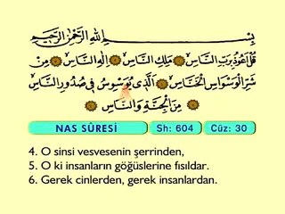 122. Nas - Türkçe Okunuşlu - Mealli Kur'an-ı Kerim Hatim Seti