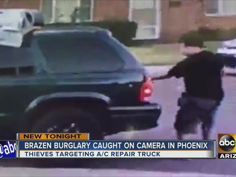 Surveillance cameras record thieves stealing $2000 worth of work tools