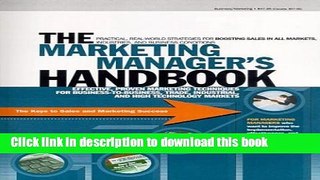 Read The Marketing Manager s Handbook: The Keys to Sales and Marketing Success  Ebook Free