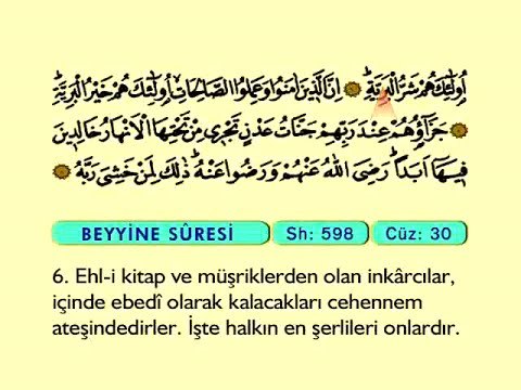 106. Beyyine - Türkçe Okunuşlu - Mealli Kur'an-ı Kerim Hatim Seti