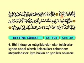 106. Beyyine - Türkçe Okunuşlu - Mealli Kur'an-ı Kerim Hatim Seti
