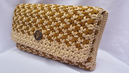 Cara Merajut Dompet Tangan Motif Melati