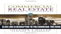 Collection Book Commercial Real Estate Analysis   Investments
