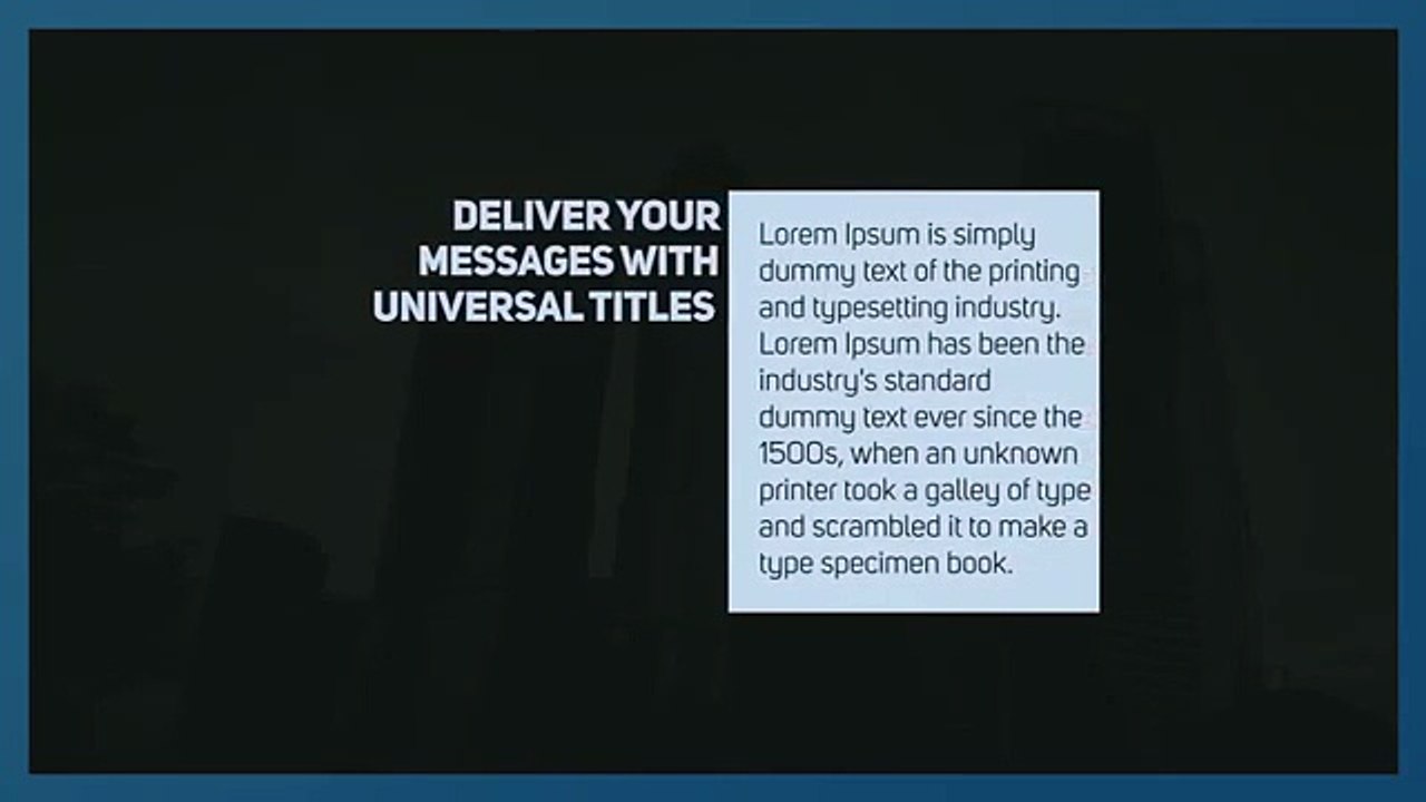 After Effects Template: Universal Titles 2