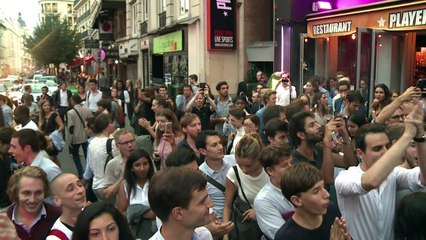 A Paris, Macron chahuté par des salariés licenciés d'Ecopla