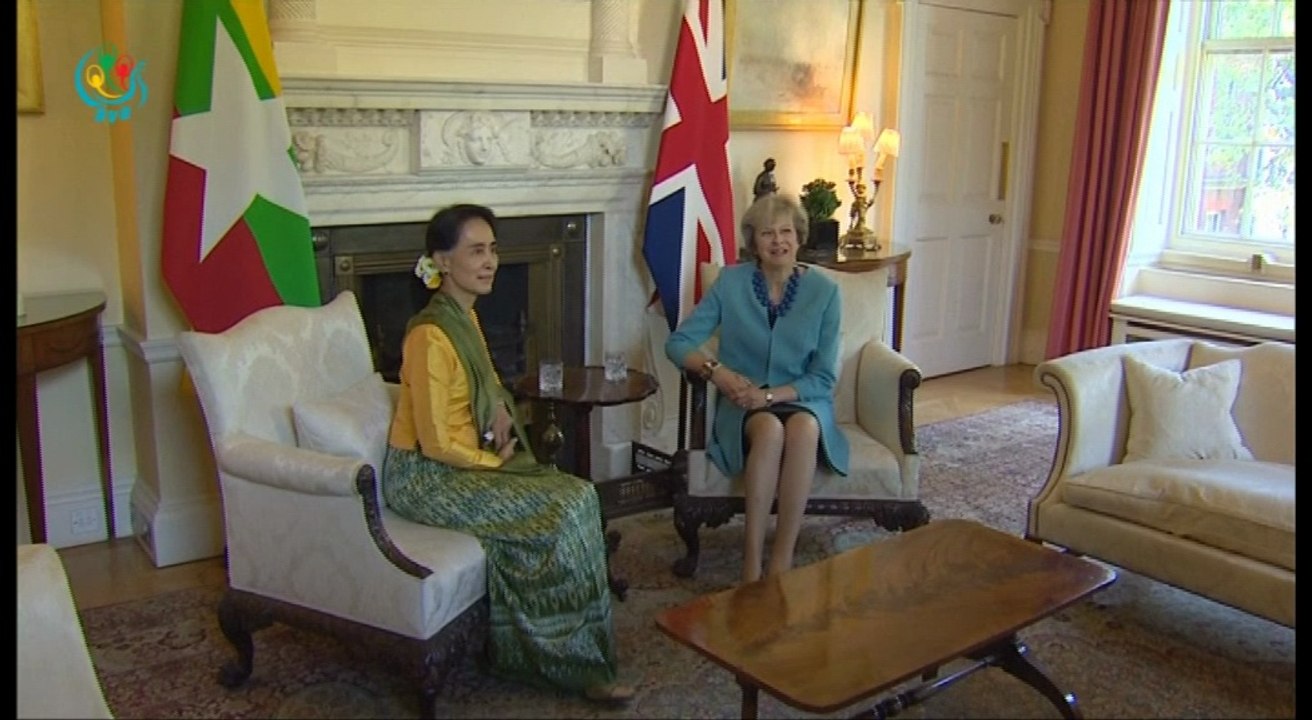 UK P.M Theresa May welcomes Daw Aung San Suu Kyi