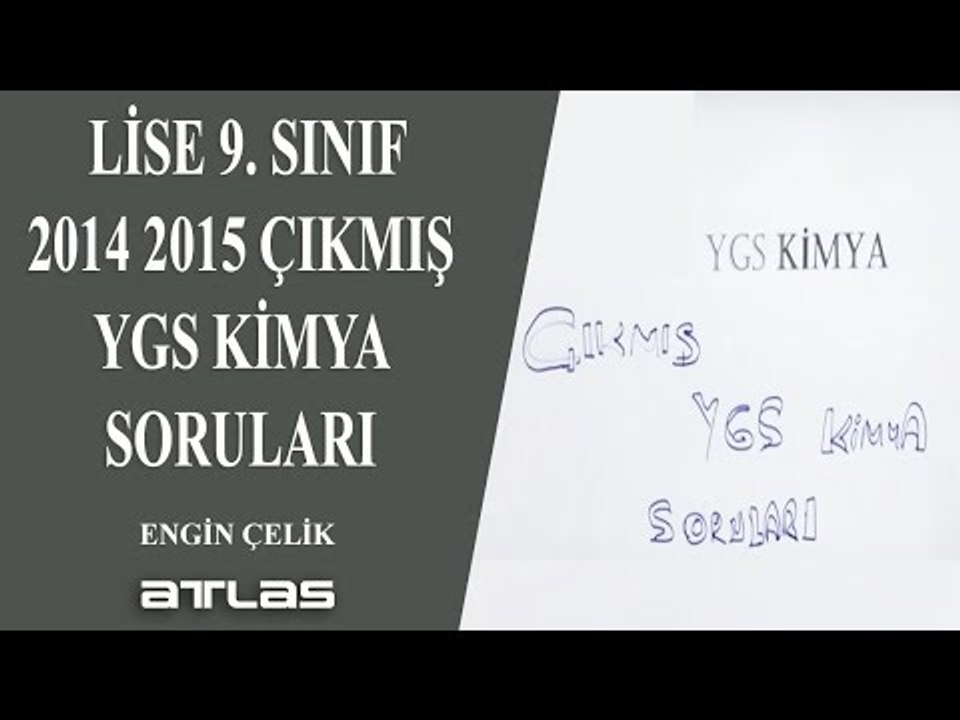 2014 2015 ÇIKMIŞ YGS KİMYA SORULARI