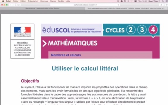 Calcul litteral objectifs : Echanges avec Anne Burban, Florian Paulou