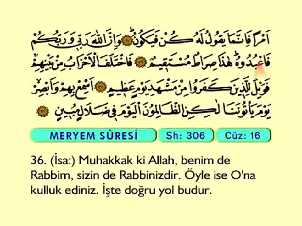 24. Meryem - Türkçe Okunuşlu - Mealli Kur'an-ı Kerim Hatim Seti