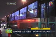 Controlador de buses muere al desprenderse llanta de autobús