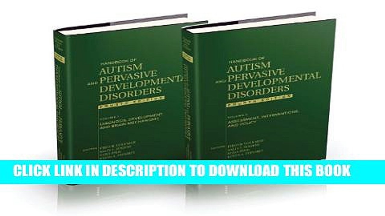 [PDF] Handbook of Autism and Pervasive Developmental Disorders, 2 Volume Set Full Online