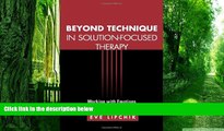Big Deals  Beyond Technique in Solution-Focused Therapy: Working with Emotions and the Therapeutic