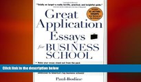 behold  Great Application Essays for Business School (Great Application for Business School)