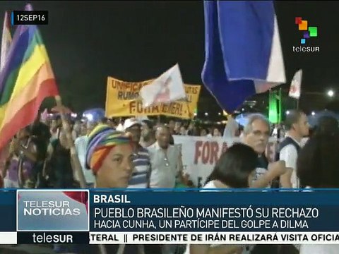 Brasileños aplauden la destitución del pdte. de los diputados