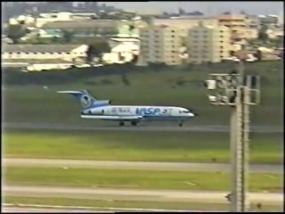 Plane Struggles at Take Off