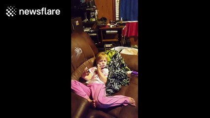 Four-year-old mistakes nappy cream for sunscreen