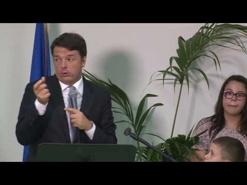 San Tammaro (CE) - Renzi interviene alla scuola primaria Edmondo de Amicis (12.09.16)