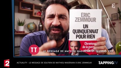 Actuality : Le message de "soutien" de Mathieu Madénian à Eric Zemmour (vidéo)