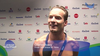 Charles Rozoy - Finale 100m brasse S8 - 5ème - Jeux Paralympiques Rio 2016