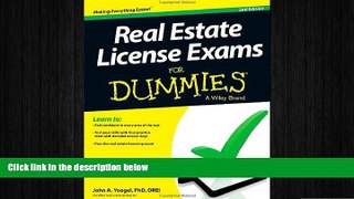 complete  Real Estate License Exams For Dummies