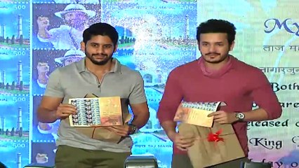 Nagarjuna and Taj Mahal Stamp Release at Nirmala Convent -- Naga Chaithanya, Akhil