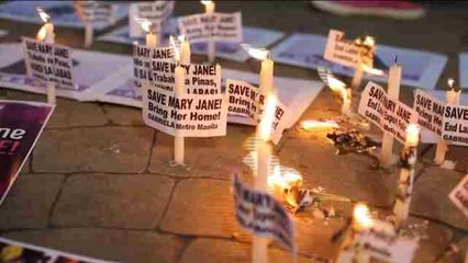 Filipinos protestan en Manila por la inminente ejecución de Mary Jane en Indonesia