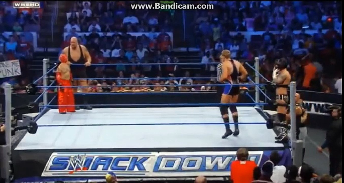 WWE rey mysterio & big show VS cm punk & jack swagger HD