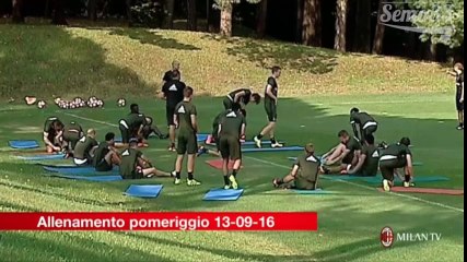 Milan training session 13.09.2016