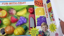 Learn Fruit Names with Toy Velcro Cutting Fruits Kids Educational Cooking Playset!