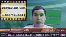 LSU Tigers vs. Mississippi St Bulldogs Free Pick Prediction NCAA College Football Odds Preview 9-17-2016
