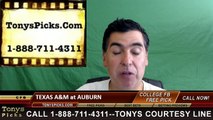 Auburn Tigers vs. Texas AM Aggies Free Pick Prediction NCAA College Football Odds Preview 9-17-2016
