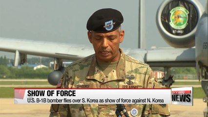Two U.S. B-1B bomber flies over S. Korea as show of force against N. Korea
