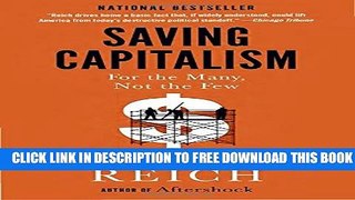 Collection Book Saving Capitalism: For the Many, Not the Few