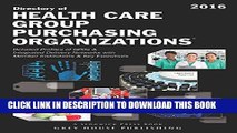 New Book Directory of Healthcare Group Purchasing Organizations