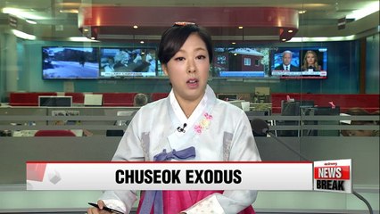 Traffic building on first morning of Chuseok holiday