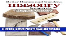 [PDF] Masonry   Concrete Step-by-Step (Better Homes   Gardens Do It Yourself) Popular Online