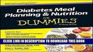 [PDF] Diabetes Meal Planning and Nutrition For Dummies Popular Online