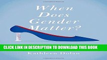 Collection Book When Does Gender Matter?: Women Candidates and Gender Stereotypes in American