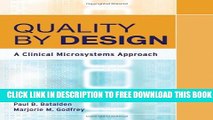 Collection Book Quality By Design: A Clinical Microsystems Approach