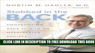 New Book Stabbed in the Back: Confronting Back Pain in an Overtreated Society