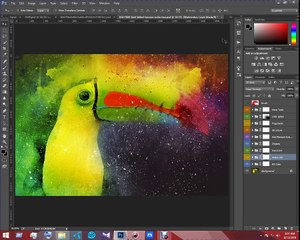 اكشن لتحويل الصور الي رسمة رائعة بألالوان المائية