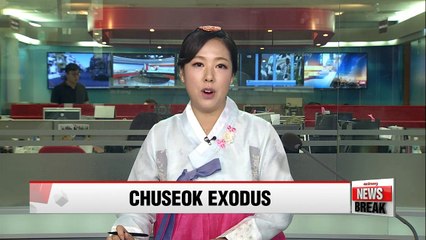 Traffic building on first day of Chuseok holiday