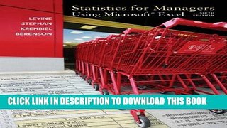 [Read PDF] Statistics for Managers using MS Excel (6th Edition) Download Free