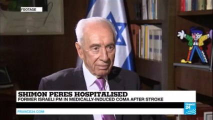 Israel: Former PM Shimon Peres in medically-induced coma "responded to family"