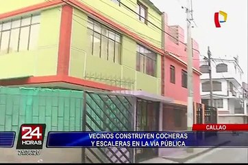 Callao: vecinos construyen en la vía pública